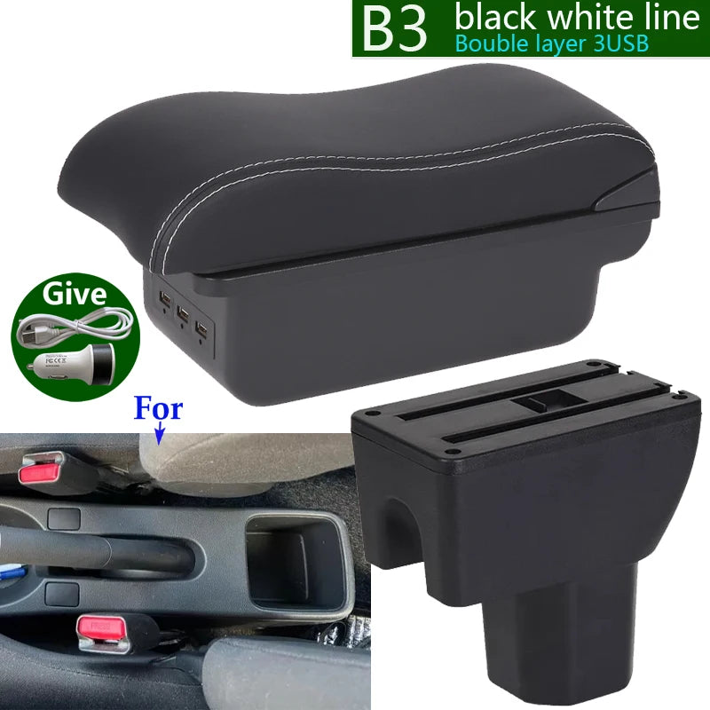 For SUZUKI Splash Armrest Box For Suzuki Splash Car Armrest Auto Storage Box Arm Bracing heighten Interior Details Retrofit Part