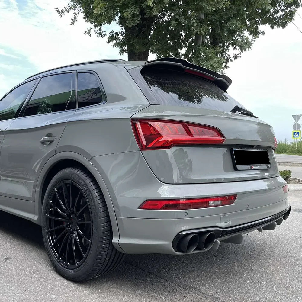 Car Rear Bumper Spoiler Lip for Audi Q5 S-line SQ5 MK2 2018-2024 Maxton Style Tail Trunk Roof Splitter Auto Part Body Kit Tuning