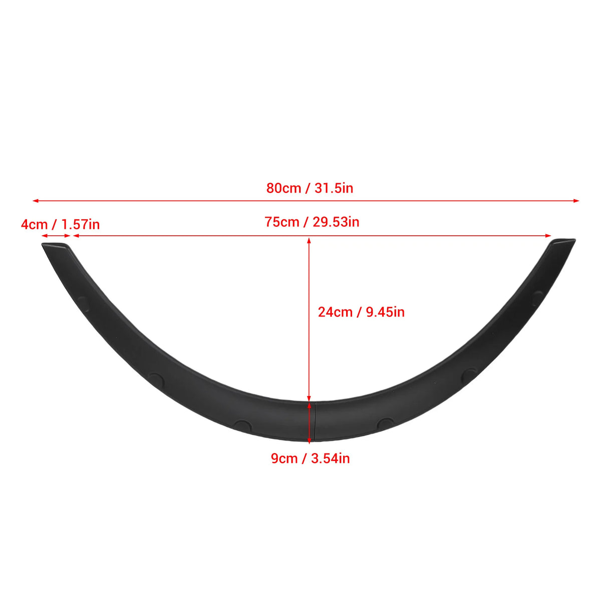 4PCS Car Wide Body Kit Wheel Flares Universal Flexible 80cm Wheel Arch Trim Flare for Sedan SUV Off Road Vehicle