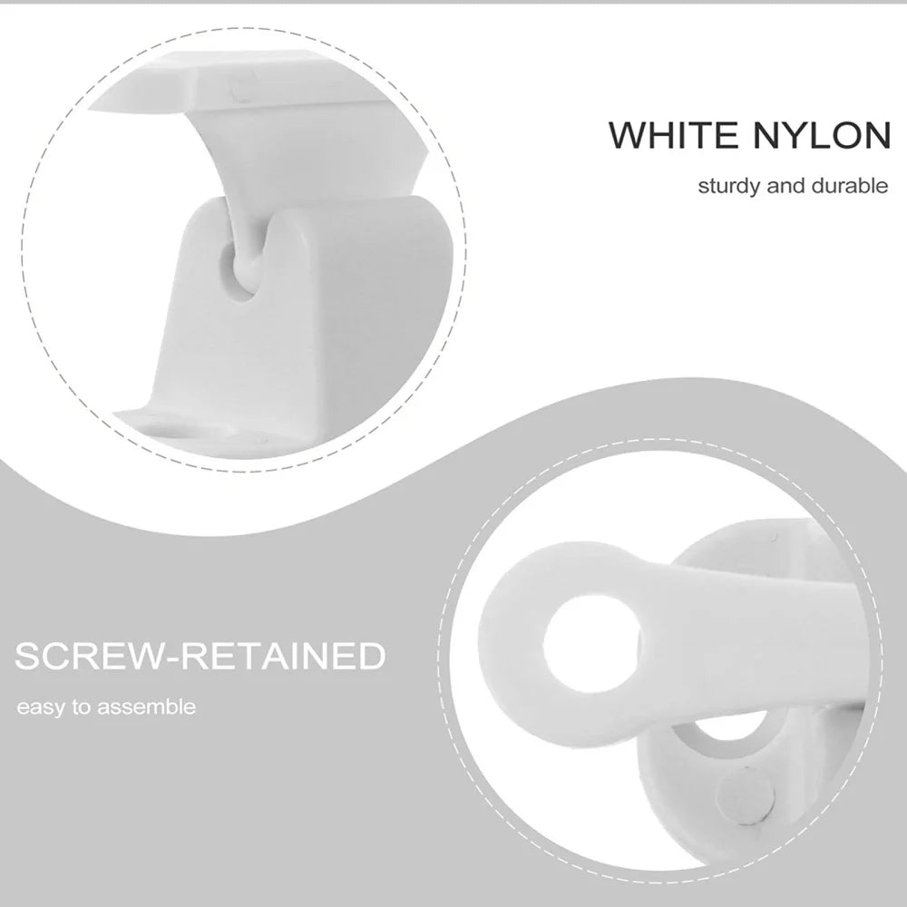 1set Auto Caravan Or Motorhome White Plastic Main Door Catch Campers Accessories Retainer Holder Door Retainer Catches Auto Part