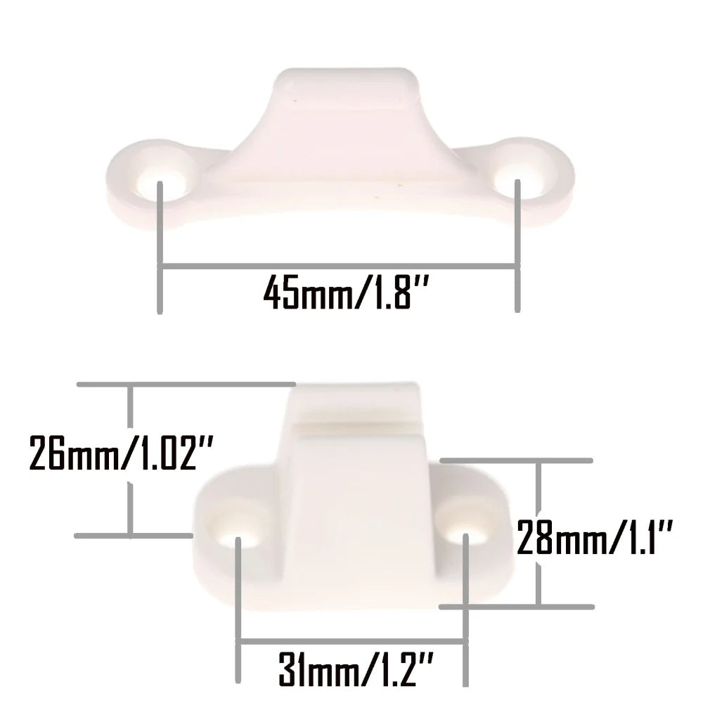 1set Auto Caravan Or Motorhome White Plastic Main Door Catch Campers Accessories Retainer Holder Door Retainer Catches Auto Part
