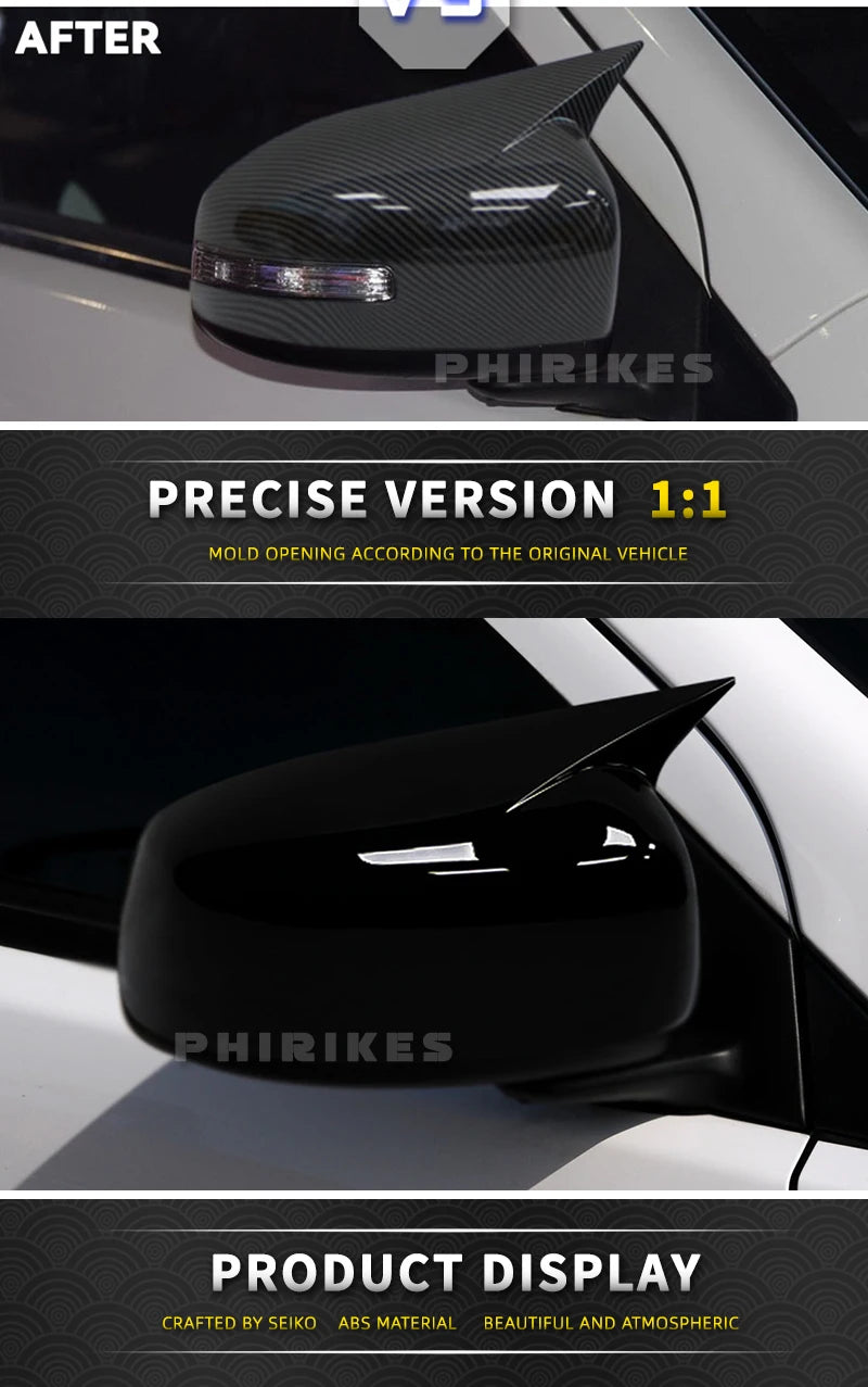 For Mitsubishi Lancer X 10 EX EVO 2013-2016 Side Door Rearview Mirror Cover Trim Car Styling Accessories Auto Part