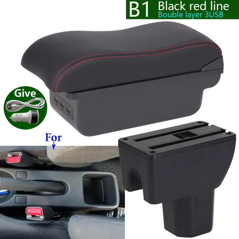 For SUZUKI Splash Armrest Box For Suzuki Splash Car Armrest Auto Storage Box Arm Bracing heighten Interior Details Retrofit Part