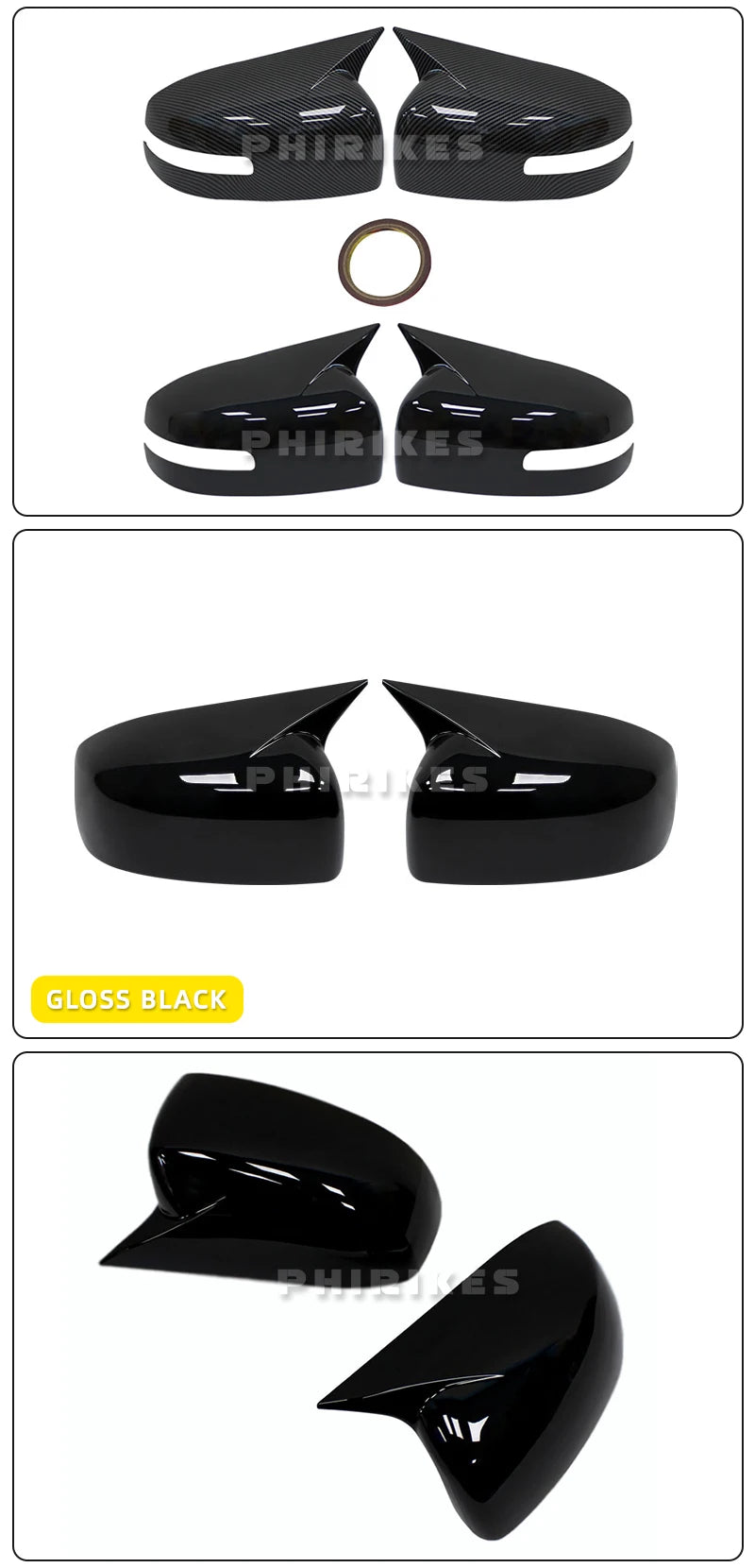 For Mitsubishi Lancer X 10 EX EVO 2013-2016 Side Door Rearview Mirror Cover Trim Car Styling Accessories Auto Part