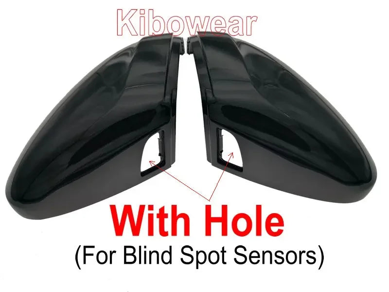 2pcs Black Side Mirror Cap for VW Passat B8 Arteon Caps 2016 2017 2018 2019 2020 Glossy Pearl Cover Variant Auto replace part