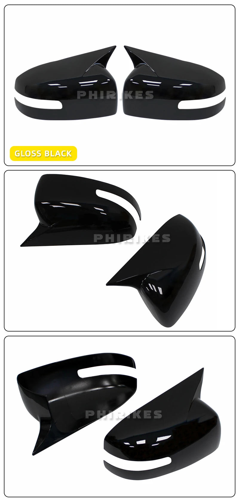 For Mitsubishi Lancer X 10 EX EVO 2013-2016 Side Door Rearview Mirror Cover Trim Car Styling Accessories Auto Part