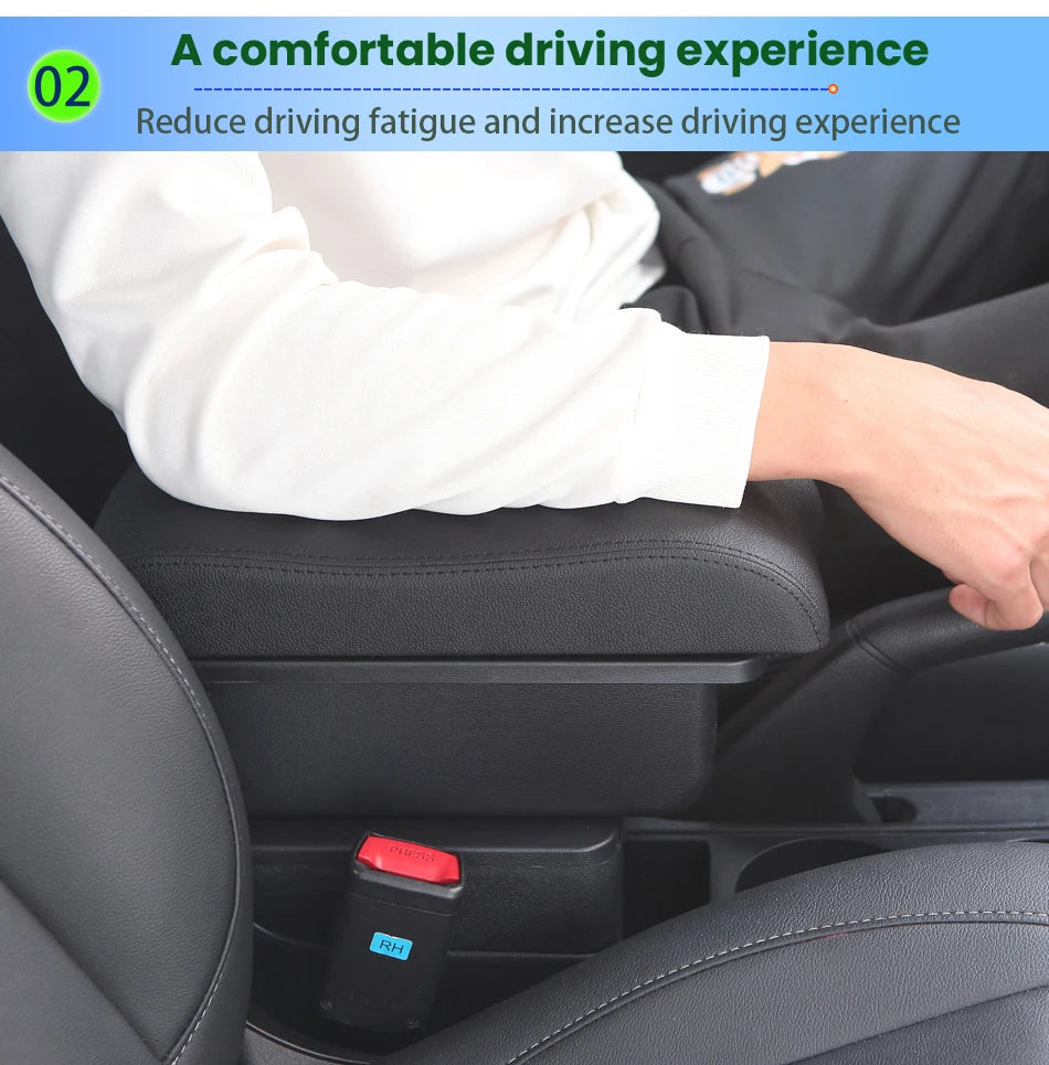 For SUZUKI Splash Armrest Box For Suzuki Splash Car Armrest Auto Storage Box Arm Bracing heighten Interior Details Retrofit Part