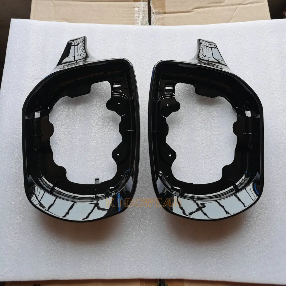Glossy Side Mirror Frame for Hyundai SantaFe III IX45 2013-2018 Holder 2015 2014 Santa Fe replace Rearview shiny black Auto part