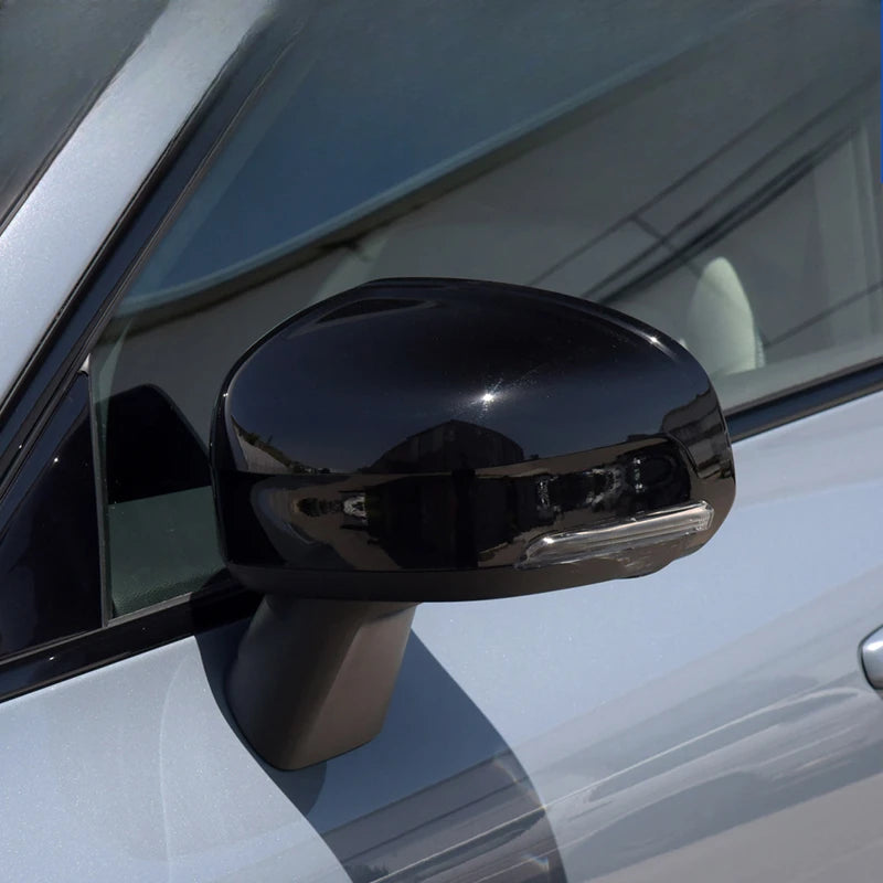 1pc Black Side Mirror Cover Cap for VOLVO XC60 2018-2023 housing auto part replace door wing 2019 2020 2021 2022