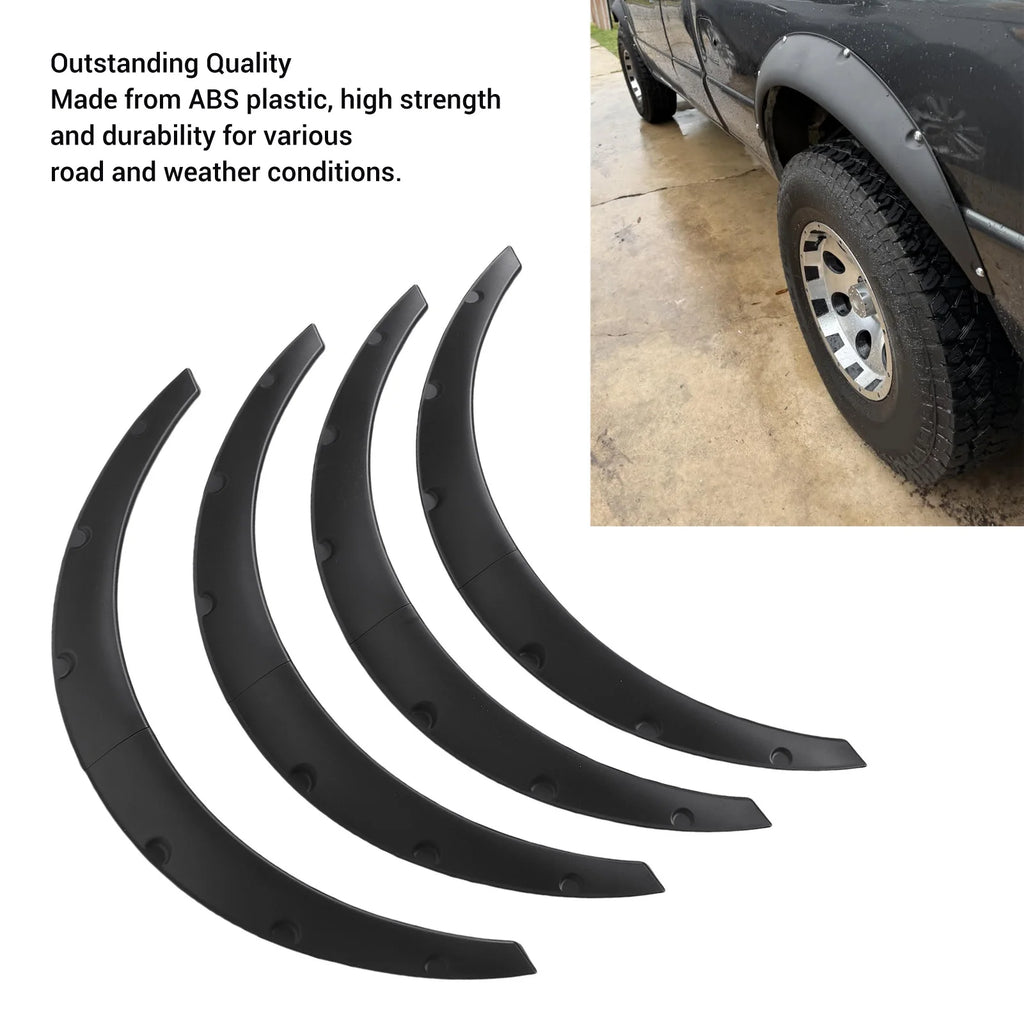 4PCS Car Wide Body Kit Wheel Flares Universal Flexible 80cm Wheel Arch Trim Flare for Sedan SUV Off Road Vehicle