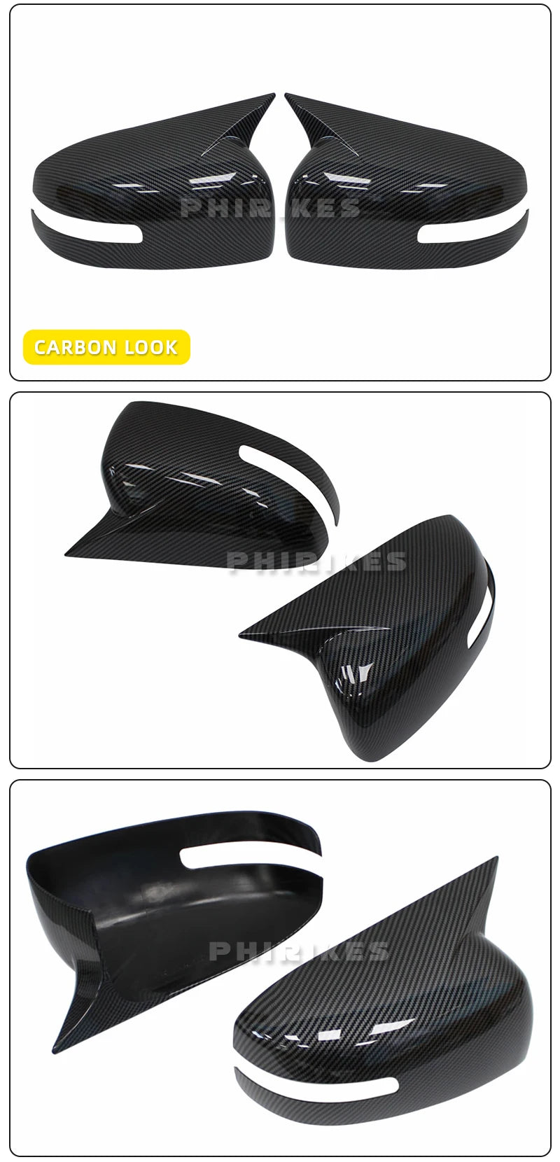 For Mitsubishi Lancer X 10 EX EVO 2013-2016 Side Door Rearview Mirror Cover Trim Car Styling Accessories Auto Part