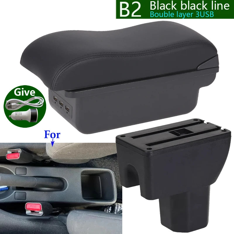 For SUZUKI Splash Armrest Box For Suzuki Splash Car Armrest Auto Storage Box Arm Bracing heighten Interior Details Retrofit Part