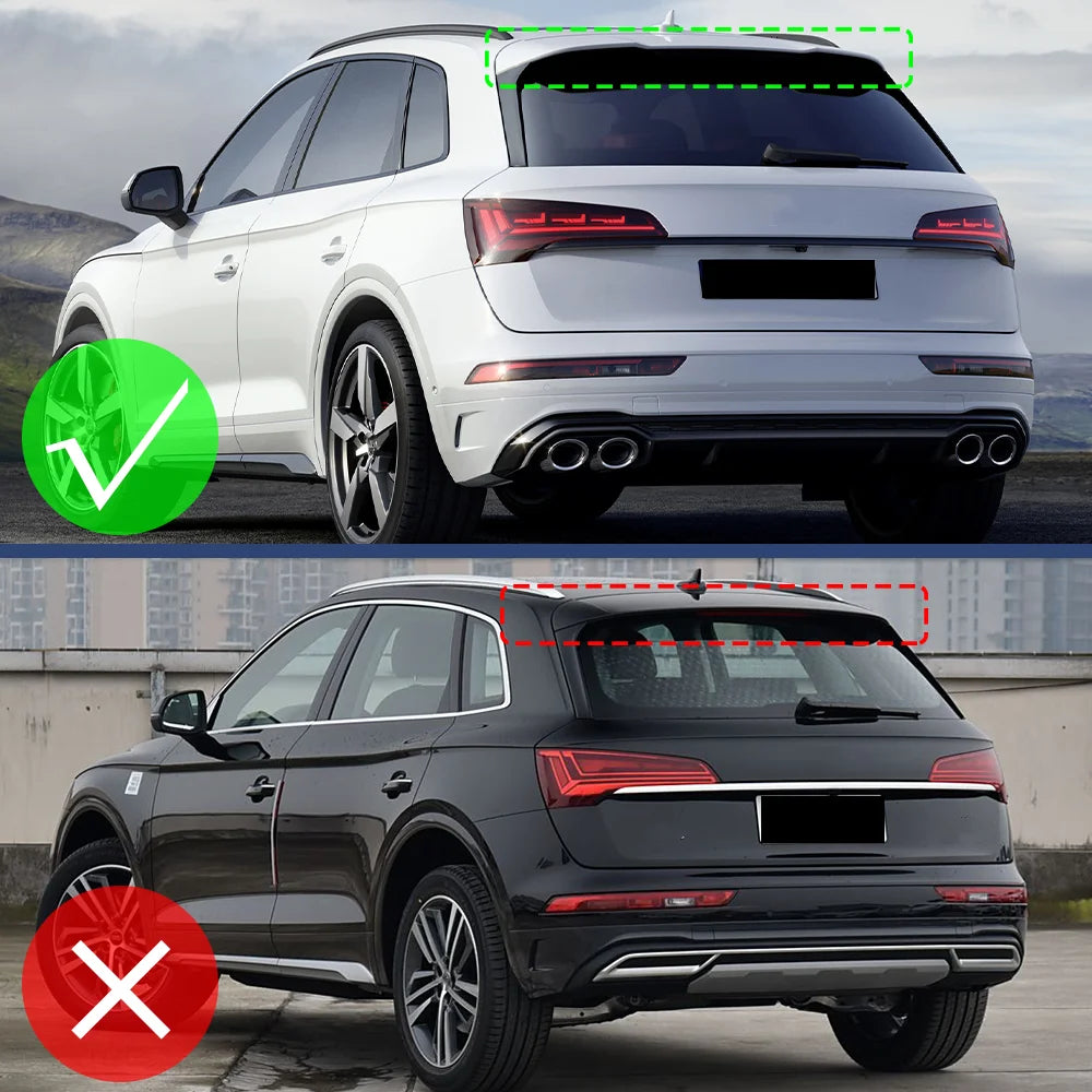 Car Rear Bumper Spoiler Lip for Audi Q5 S-line SQ5 MK2 2018-2024 Maxton Style Tail Trunk Roof Splitter Auto Part Body Kit Tuning