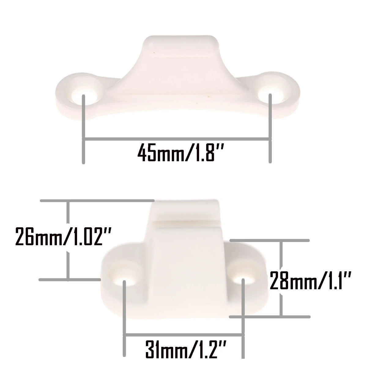 1set Auto Caravan Or Motorhome White Plastic Main Door Catch Campers Accessories Retainer Holder Door Retainer Catches Auto Part