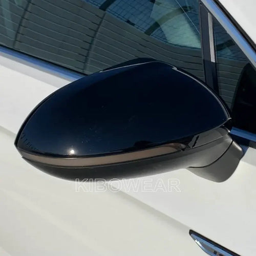 2pcs Black Side Mirror Cap for VW Passat B8 Arteon Caps 2016 2017 2018 2019 2020 Glossy Pearl Cover Variant Auto replace part
