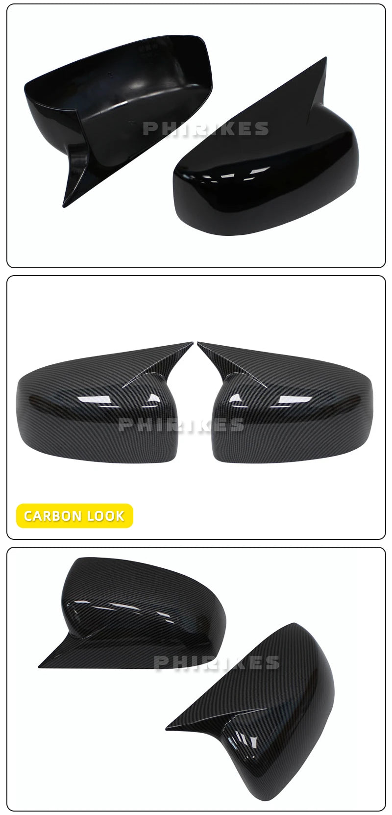 For Mitsubishi Lancer X 10 EX EVO 2013-2016 Side Door Rearview Mirror Cover Trim Car Styling Accessories Auto Part