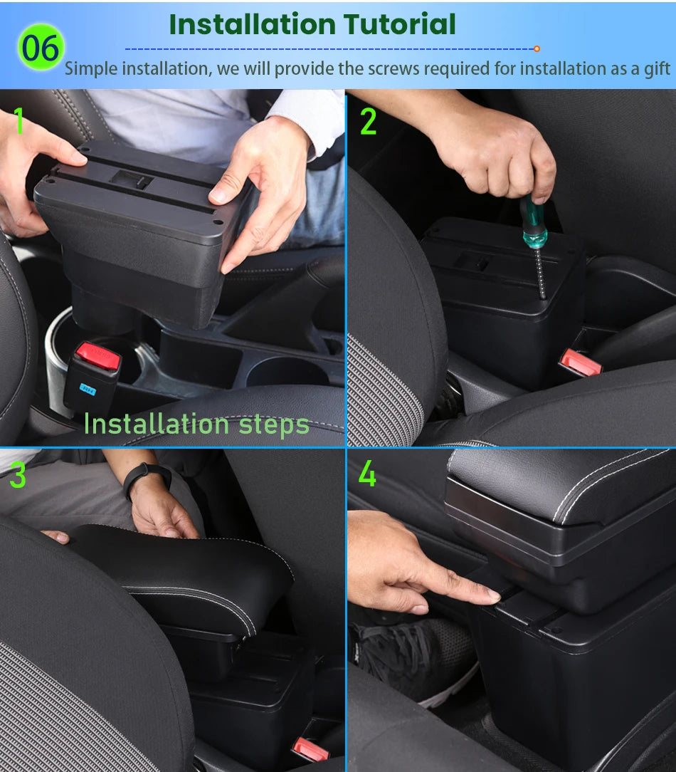 For SUZUKI Splash Armrest Box For Suzuki Splash Car Armrest Auto Storage Box Arm Bracing heighten Interior Details Retrofit Part